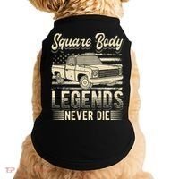 Square Body Legends Never Die Artwork For A Truck Driver Doggie Tank thumb 0