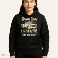 Square Body Legends Never Die Artwork For A Truck Driver Hoodie thumb 5