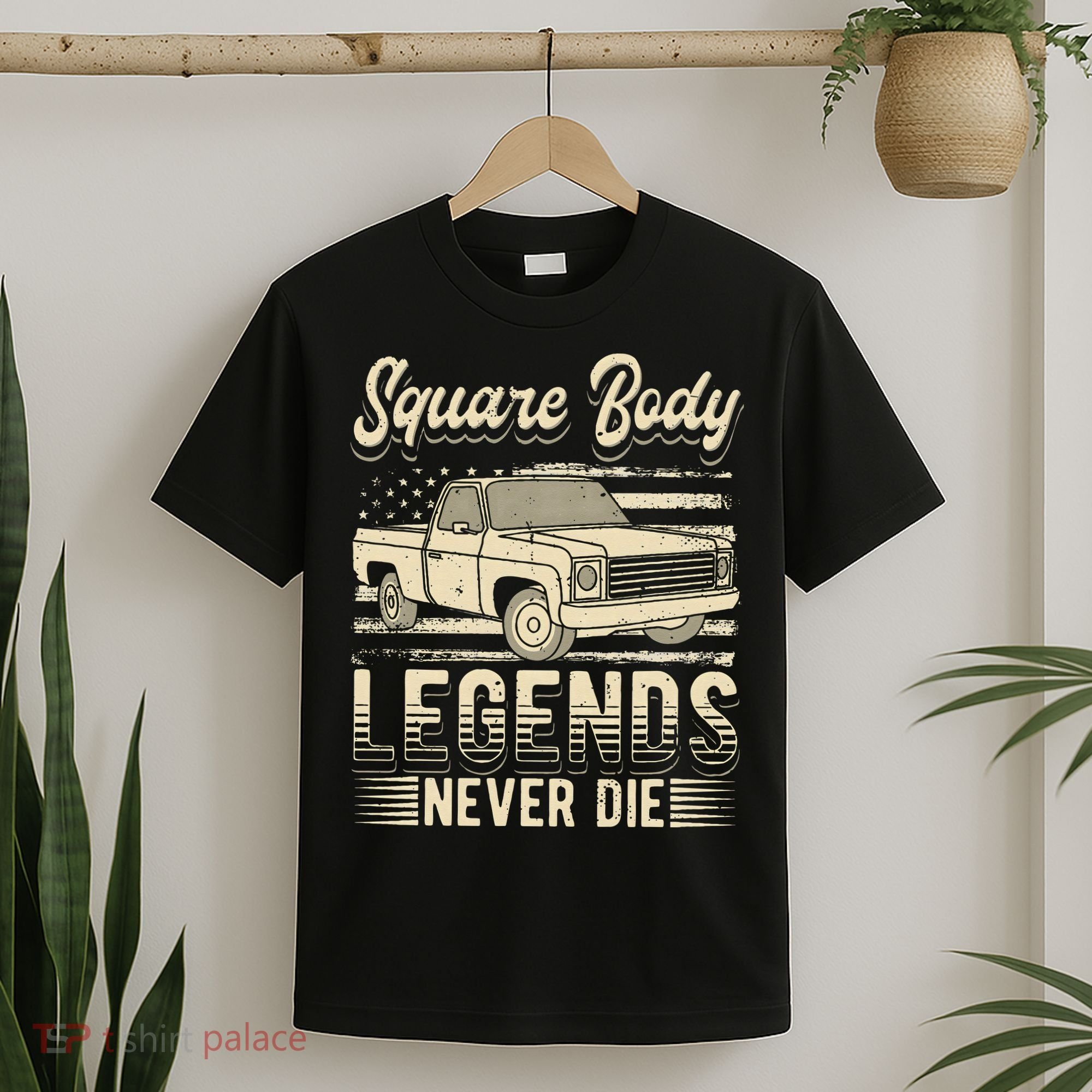 Square Body Legends Never Die Artwork For A Truck Driver T-Shirt