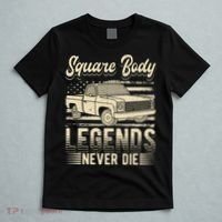Square Body Legends Never Die Artwork For A Truck Driver T-Shirt thumb 5