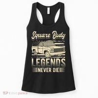 Square Body Legends Never Die Artwork For A Truck Driver Women's Tank Top thumb 0