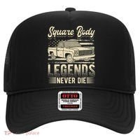 Square Body Legends Never Die Artwork For A Truck Driver Hat thumb 0