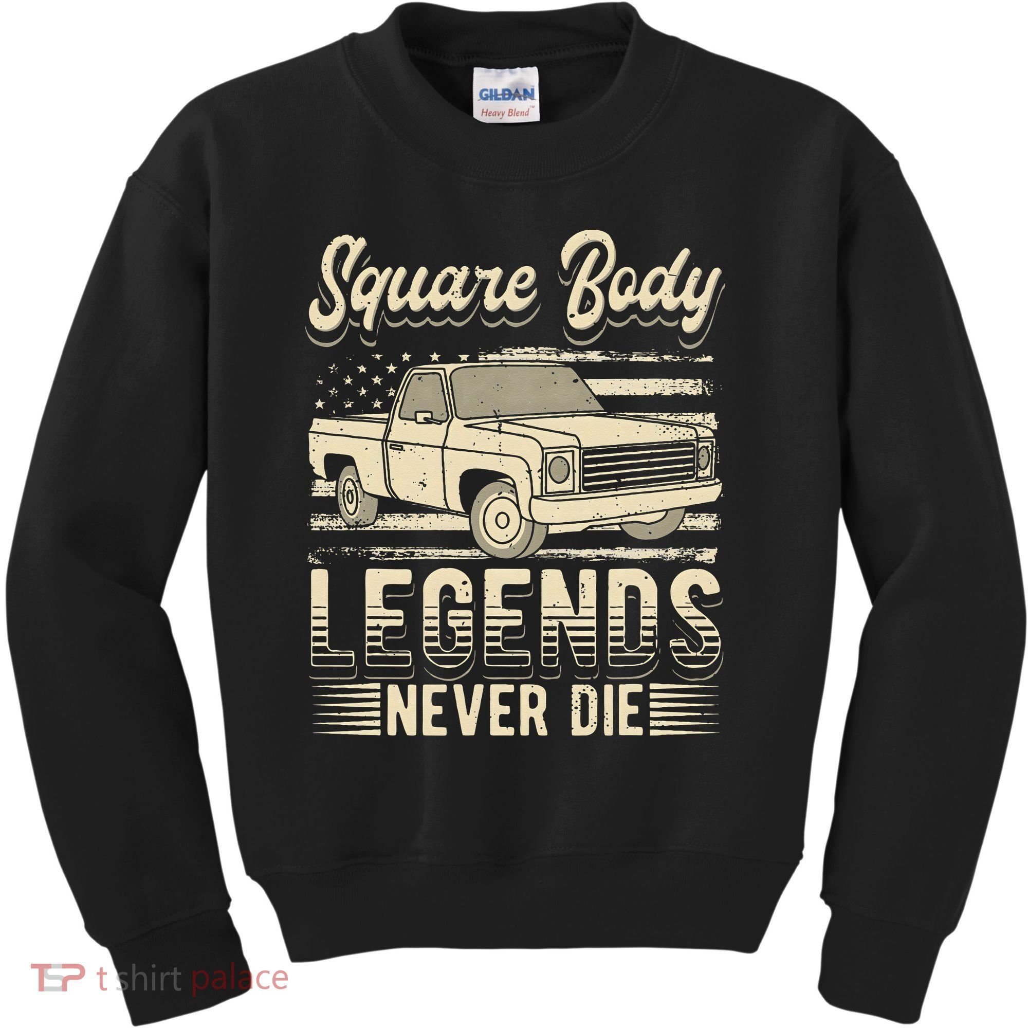 Square Body Legends Never Die Artwork For A Truck Driver Kids Sweatshirt