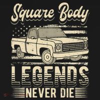 Square Body Legends Never Die Artwork For A Truck Driver Kids Sweatshirt thumb 2