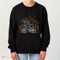 Skeleton Biking Lazy Halloween Costume Cool Line Art Bicycle Women's Sweatshirt thumb 0