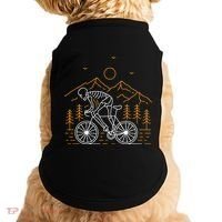 Skeleton Biking Lazy Halloween Costume Cool Line Art Bicycle Doggie Tank thumb 0