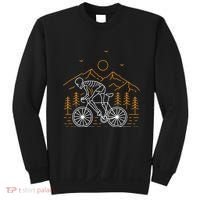 Skeleton Biking Lazy Halloween Costume Cool Line Art Bicycle Sweatshirt thumb 0