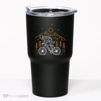 Skeleton Biking Lazy Halloween Costume Cool Line Art Bicycle Tumbler thumb 0