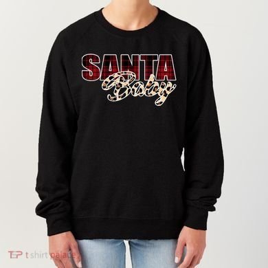 Santa Baby Leopard Christmas Pattern Logo Women's Sweatshirt