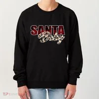 Santa Baby Leopard Christmas Pattern Logo Women's Sweatshirt thumb 0