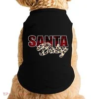 Santa Baby Leopard Christmas Pattern Logo Doggie Tank thumb 0