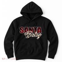 Santa Baby Leopard Christmas Pattern Logo Hoodie thumb 0