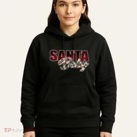 Santa Baby Leopard Christmas Pattern Logo Hoodie thumb 5