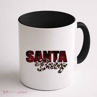 Santa Baby Leopard Christmas Pattern Logo Coffee Mug thumb 1
