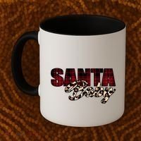 Santa Baby Leopard Christmas Pattern Logo Coffee Mug thumb 2