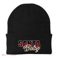 Santa Baby Leopard Christmas Pattern Logo Beanie thumb 0