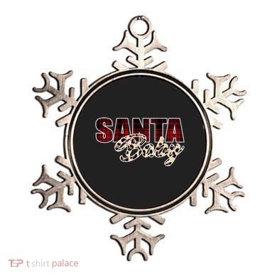 Santa Baby Leopard Christmas Pattern Logo Ornament