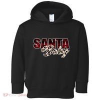 Santa Baby Leopard Christmas Pattern Logo Toddler Hoodie thumb 0