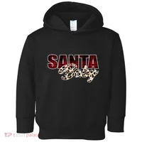 Santa Baby Leopard Christmas Pattern Logo Toddler Hoodie thumb 0