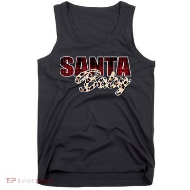 Santa Baby Leopard Christmas Pattern Logo Tank Top