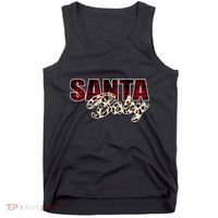 Santa Baby Leopard Christmas Pattern Logo Tank Top thumb 0