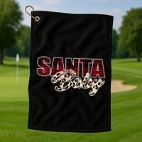 Santa Baby Leopard Christmas Pattern Logo Golf Towel thumb 1