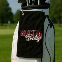 Santa Baby Leopard Christmas Pattern Logo Golf Towel thumb 2