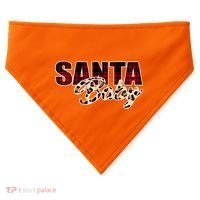 Santa Baby Leopard Christmas Pattern Logo USA-Made Doggie Bandana thumb 0