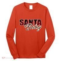 Santa Baby Leopard Christmas Pattern Logo Long Sleeve Shirt thumb 0
