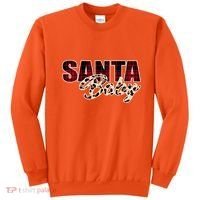 Santa Baby Leopard Christmas Pattern Logo Sweatshirt thumb 0