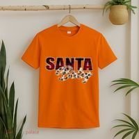 Santa Baby Leopard Christmas Pattern Logo T-Shirt thumb 2