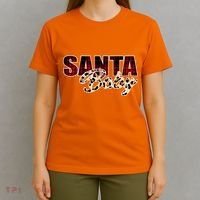 Santa Baby Leopard Christmas Pattern Logo T-Shirt thumb 4