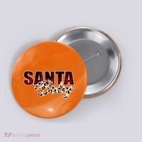 Santa Baby Leopard Christmas Pattern Logo Button thumb 0