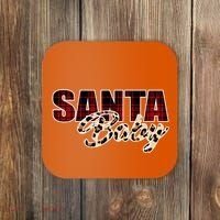 Santa Baby Leopard Christmas Pattern Logo Coaster thumb 0