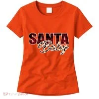Santa Baby Leopard Christmas Pattern Logo Women's T-Shirt thumb 0