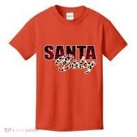 Santa Baby Leopard Christmas Pattern Logo Kids T-Shirt thumb 0