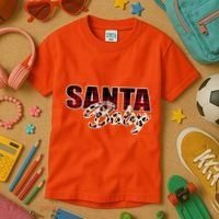 Santa Baby Leopard Christmas Pattern Logo Kids T-Shirt thumb 3