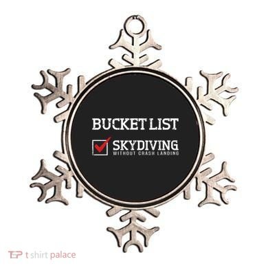 Skydiving Bucket List Funny Skydiver Parachuter Quote Gift Ornament