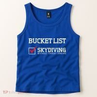 Skydiving Bucket List Funny Skydiver Parachuter Quote Gift Tank Top thumb 2