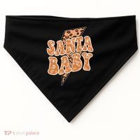 Santa Baby Lightning Cheetah Christmas USA-Made Doggie Bandana thumb 0
