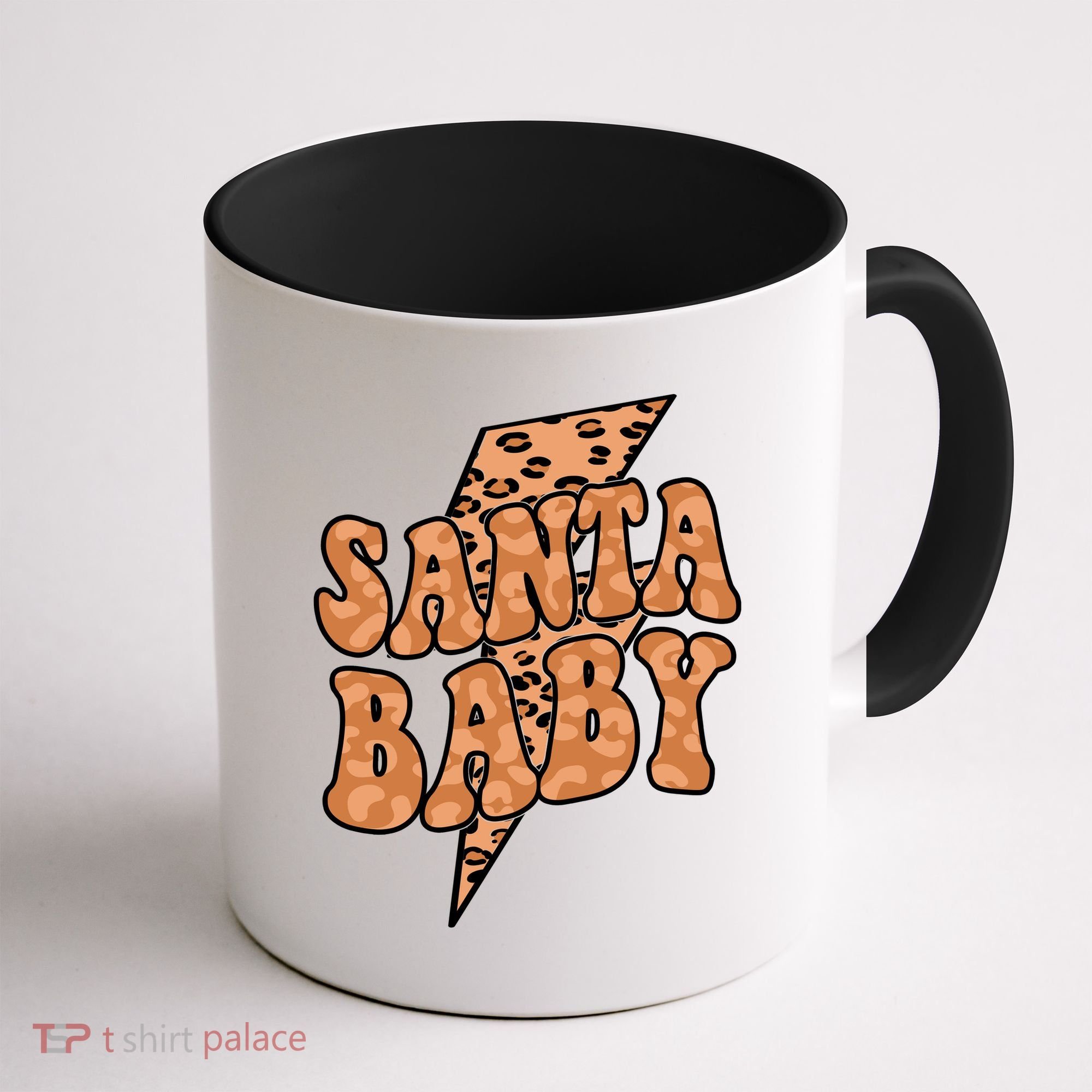 Santa Baby Lightning Cheetah Christmas Coffee Mug