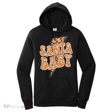 Santa Baby Lightning Cheetah Christmas Women's Hoodie