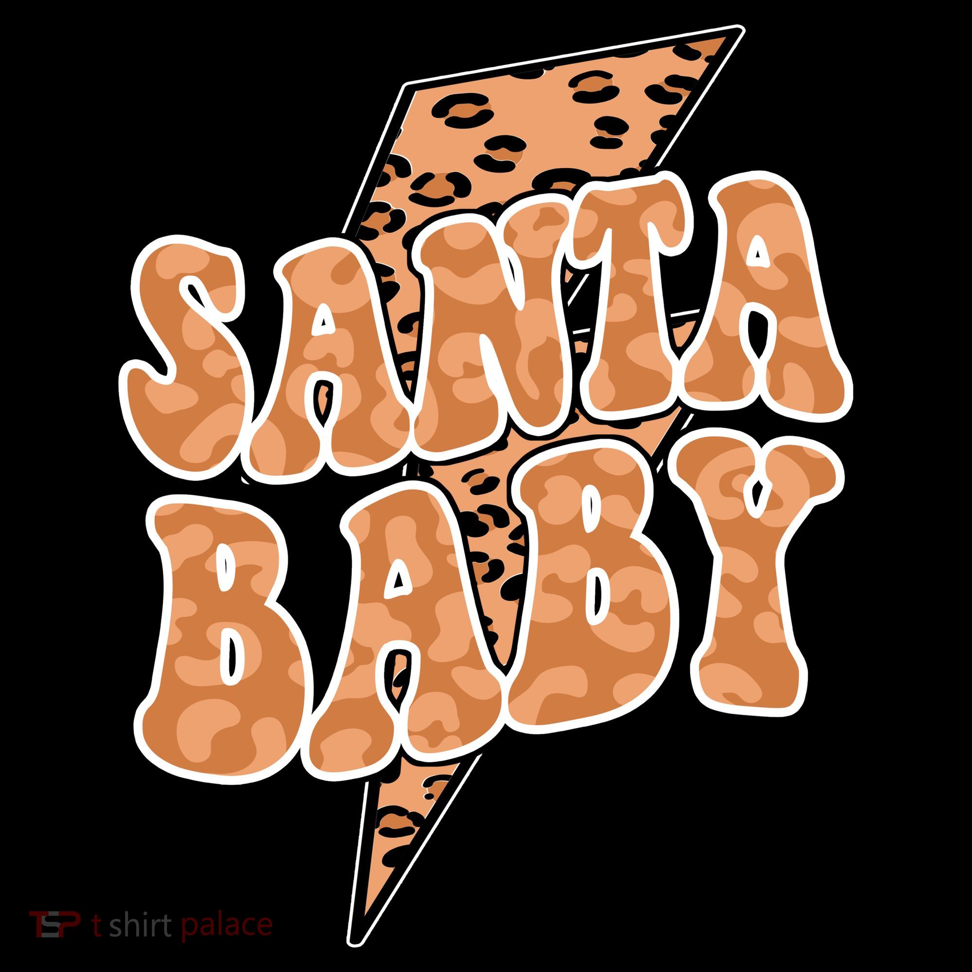 Santa Baby Lightning Cheetah Christmas Women's Hoodie