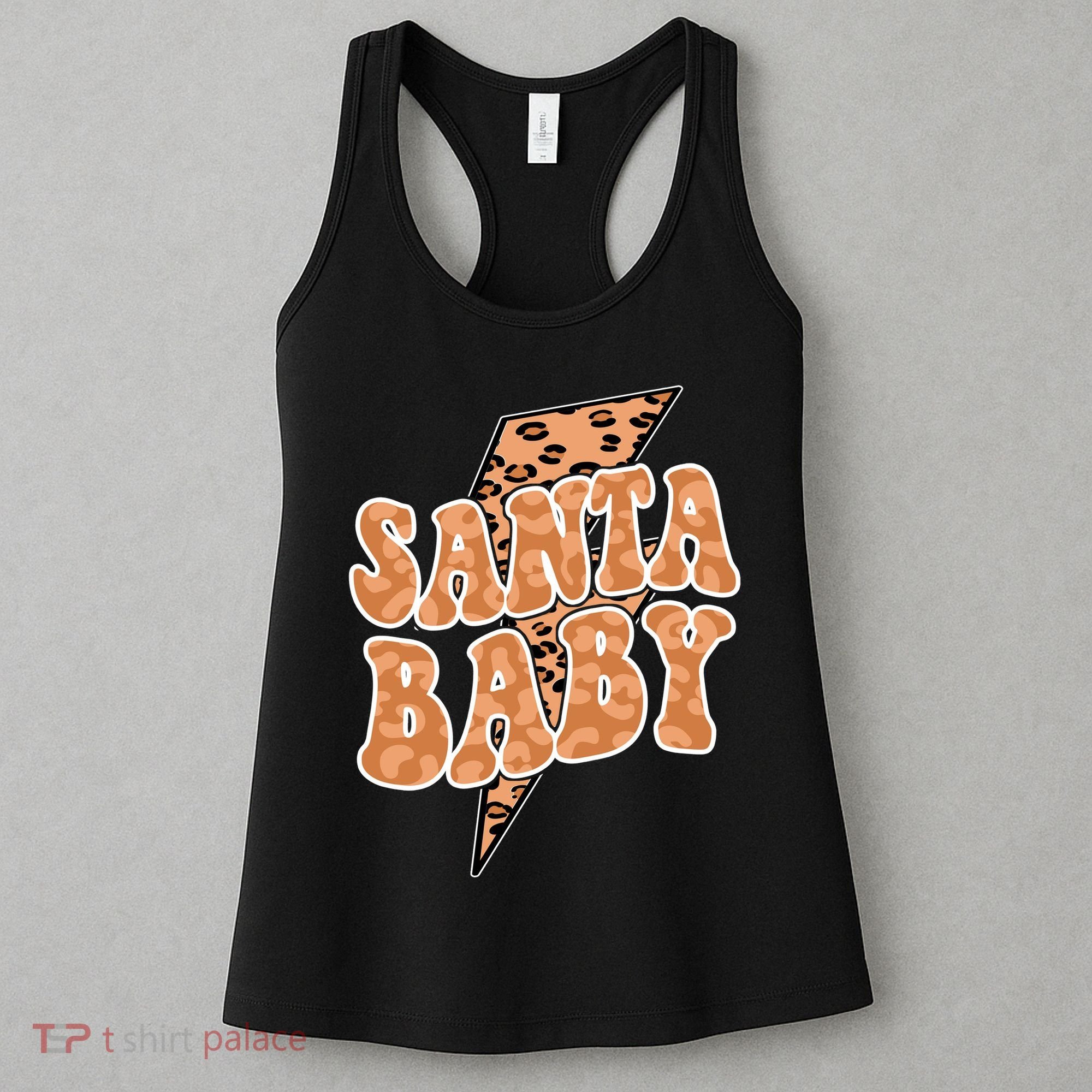 Santa Baby Lightning Cheetah Christmas Women's Tank Top