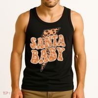 Santa Baby Lightning Cheetah Christmas Tank Top thumb 3