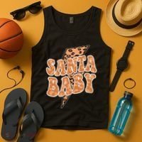 Santa Baby Lightning Cheetah Christmas Tank Top thumb 4