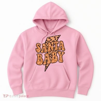 Santa Baby Lightning Cheetah Christmas Hoodie