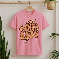 Santa Baby Lightning Cheetah Christmas T-Shirt thumb 2