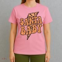 Santa Baby Lightning Cheetah Christmas T-Shirt thumb 4