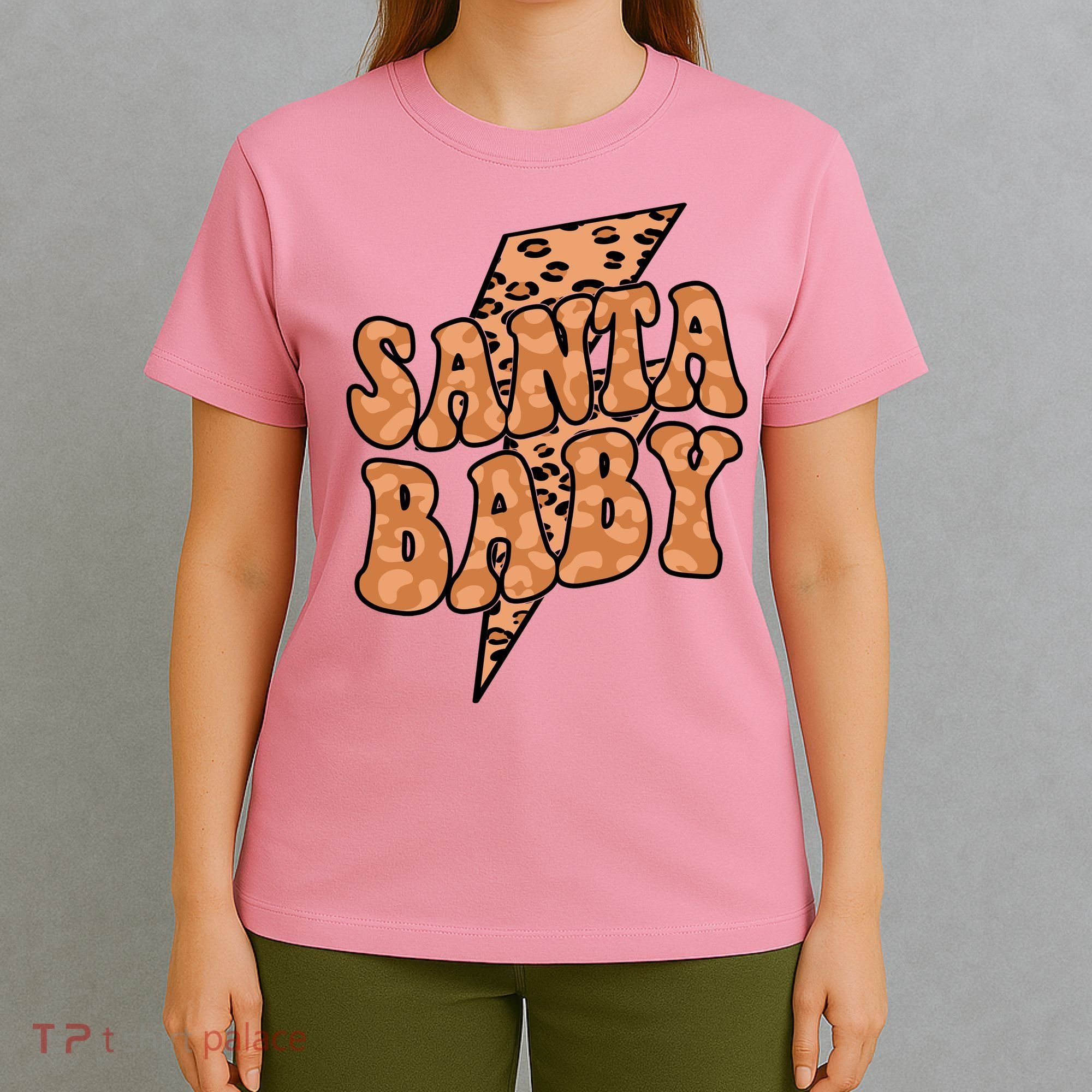 Santa Baby Lightning Cheetah Christmas T-Shirt